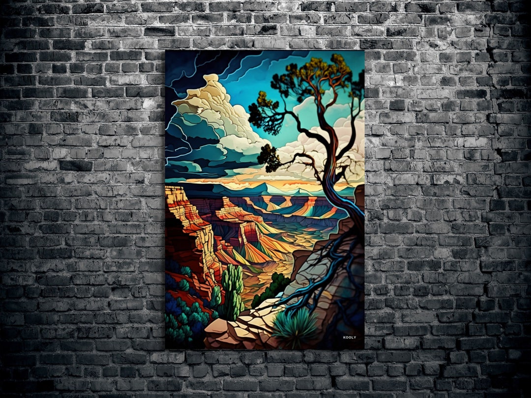 VIVID CANYON CANVAS PAINTING main image 1