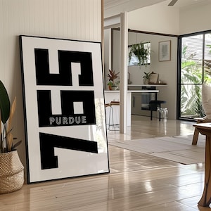 Purdue LBK Minimalist Boilermakers Typography Print