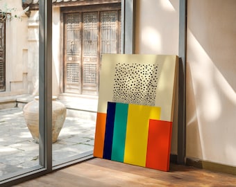 Arte murale minimalista geometrica moderna / astratta a blocchi di colore