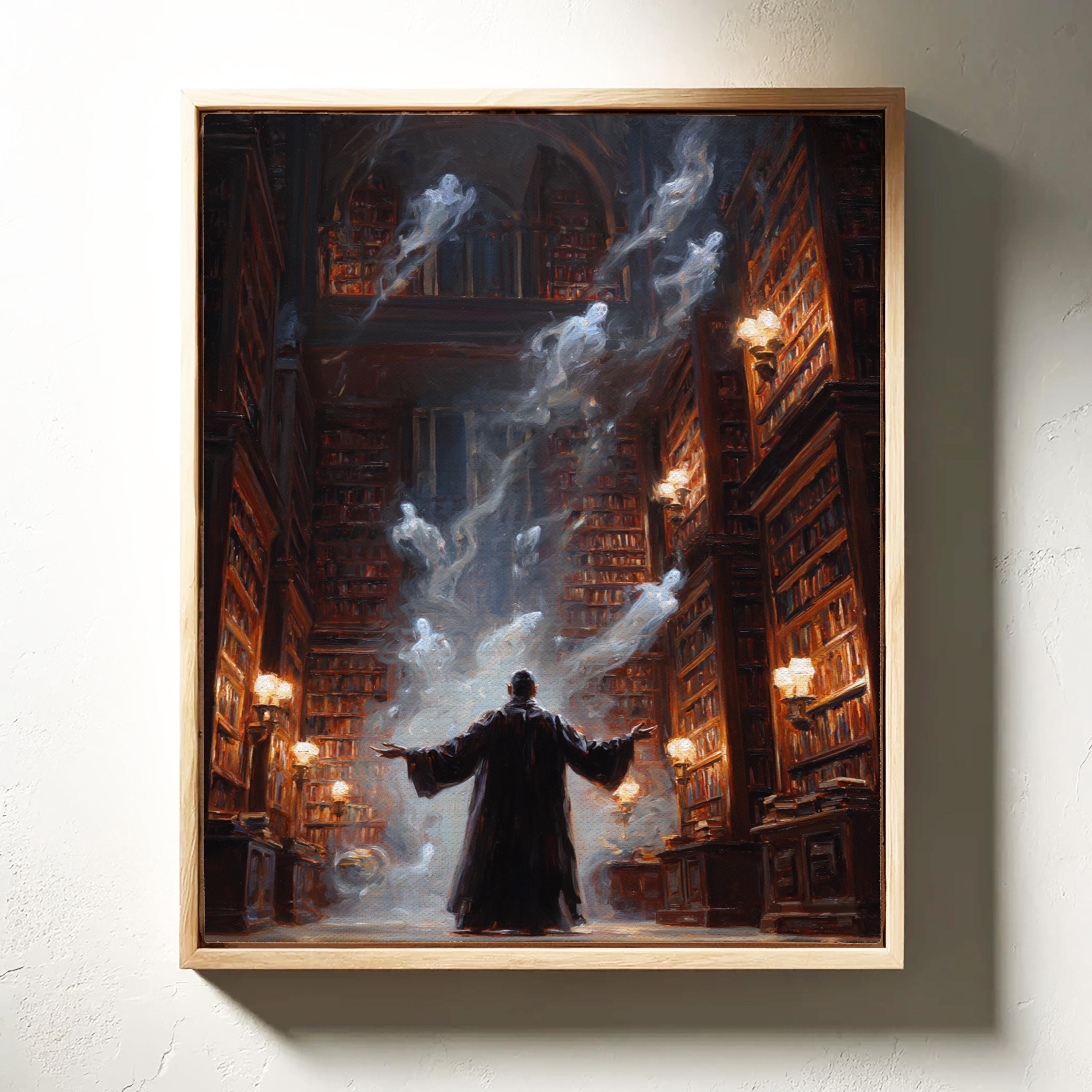 Summoning Ghosts in Library | Dark Magical Occult Art - Etsy