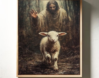 迷える子羊とイエス - 恵み、贖罪、無条件の愛を象徴する善き羊飼いの