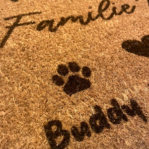 Personalized Doormat, Coconut Doormat, Doormat, Indoor Decorative Mat, Family image 3