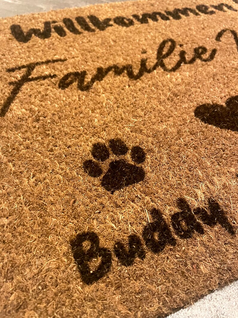 Personalized Doormat, Coconut Doormat, Doormat, Indoor Decorative Mat, Family image 3