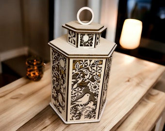 Detailed wooden Easter lantern