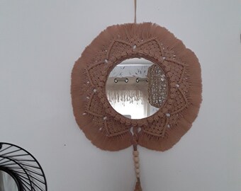 Miroir en macrame