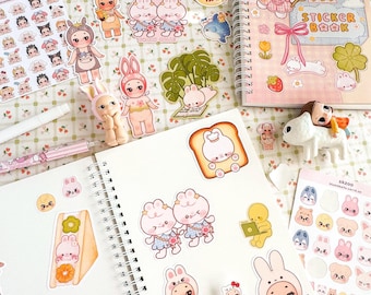 Magical Bunny Sticker Book | A5 100 Page Reusable Sticker Album