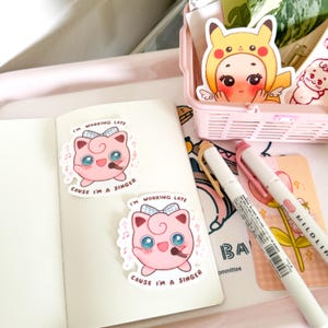 Cause I&#39;m a Singer Jiggly Singing Puff| Indoor Water-Resistant Sticker for Water Bottle, Laptop, Phone, Journal, Deco