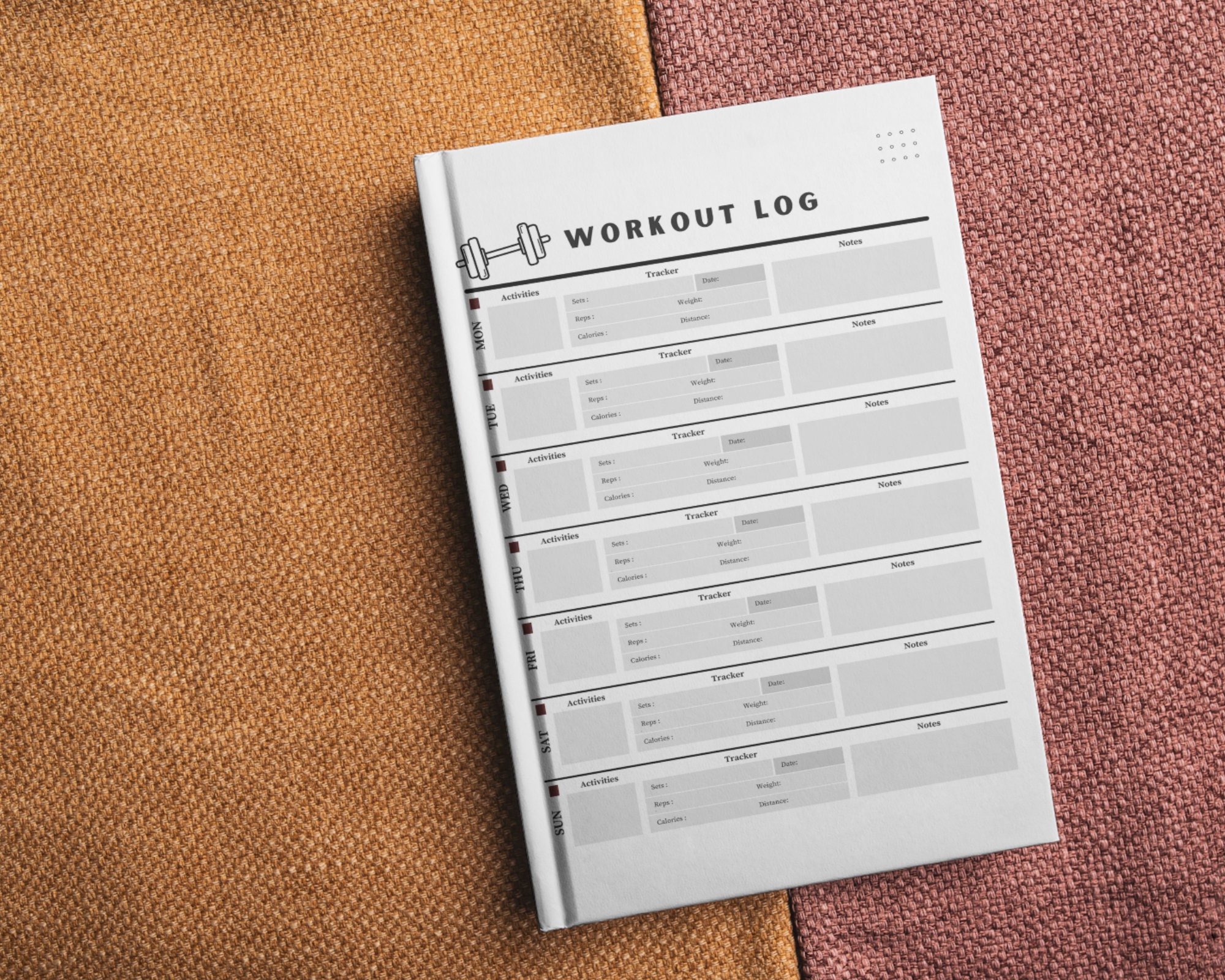 Fitness Workout Tracker Printable Daily Exercise Planner Etsy
