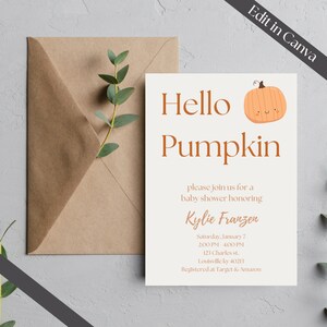 Hello Pumpkin Baby Shower, Fall Baby Shower, Little Pumpkin Baby Shower, Baby Girl Shower, Baby Boy Shower