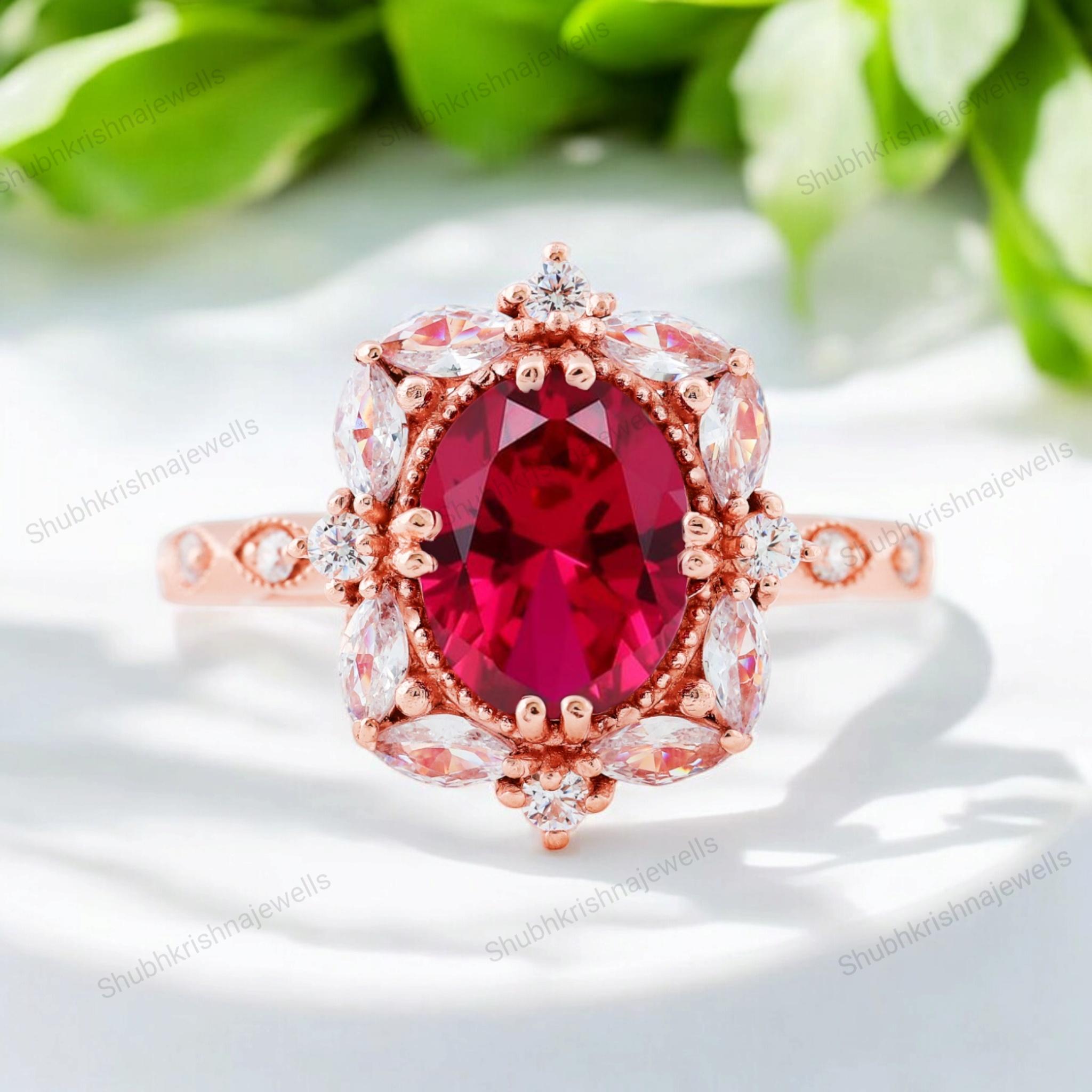 K18 大粒 ルビー ダイヤモンド リング 指輪 18金 18k 結婚指輪の新しい 