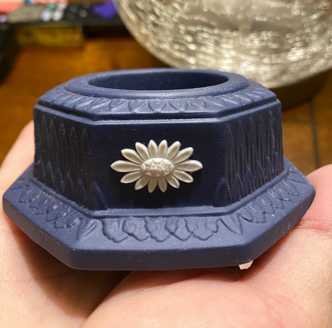 Vintage Wedgwood Jasperware Candle Holder Etsy
