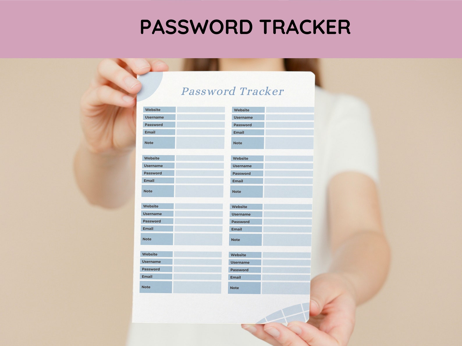 Password Tracker Log Password Organizer Password List - Etsy