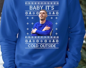 Cole Palmer Christmas Sweater, Baby Its Cold Outside Ugly Xmas Sweatshirt, Funny Cold Palmer Printed Comfy Jumpers, Xmas Gifts for The Blues