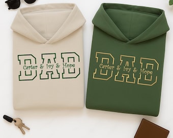 Moletom personalizado para o papai, moletom com nome bordado para os filhos, presente para o Dia dos Pais, moletom para o papai, presentes de aniversário para o papai, presentes para novos papais, presente para ele
