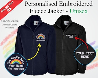 Veste Polaire Personnalisable Pour Personnel Soignant - Infirmière, Sage-femme, Taille XS à 4XL