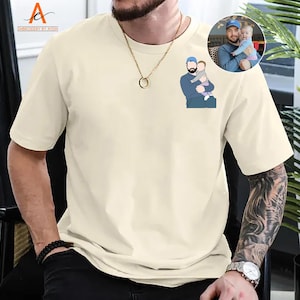 Custom Family Portrait Dad Shirt,