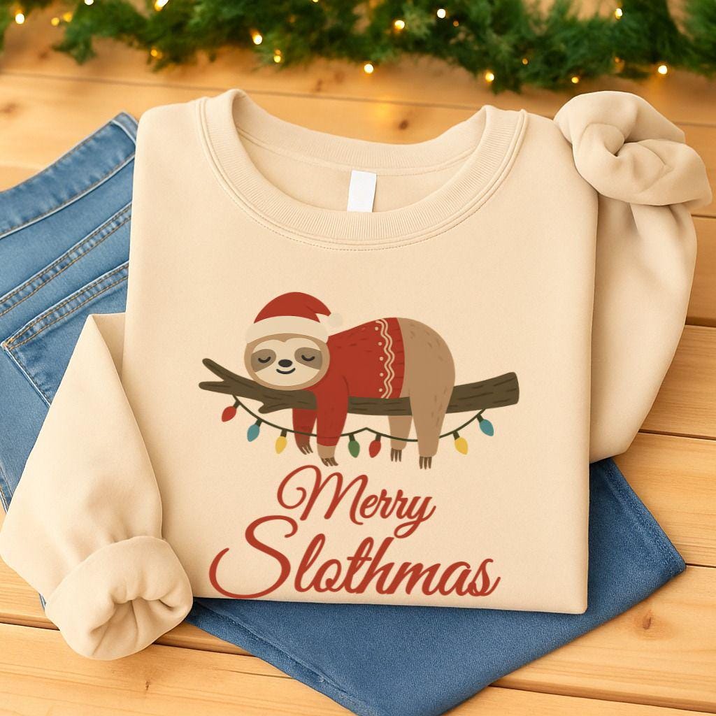 Merry Slothmas Christmas Sweatshirt, Family Members Funny Sloth Sweaters,  Sleeping Sloth Xmas Jumpers, Xmas Eve Gifts, Animal Lover Gifts - Etsy New  Zealand