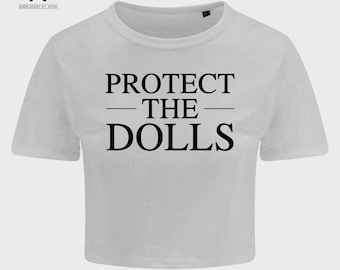 Protect the Dolls Crop Tops, Pride Month Cropped T Shirt, Feminist Women Tees, LGBTQ Gifts, Gifts for Her, Rights Gifts, Pride Month Gifts