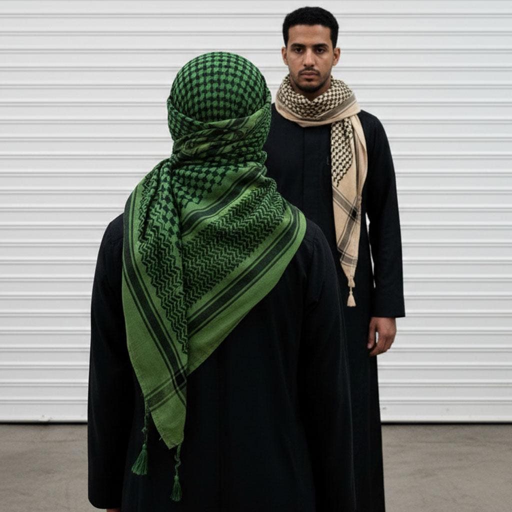 Keffieh Palestinien 54x54 Pouces - Écharpe Palestine Traditionnelle Homme Femme