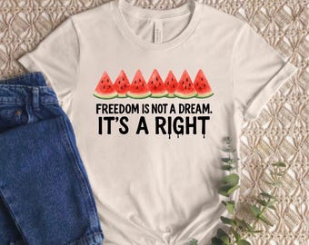 Freedom for Palestine Shirt: Human Rights Printed Tee