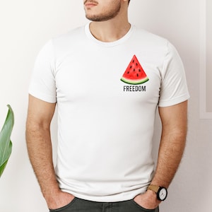 Camiseta &quot;Libertad Palestina&quot;, camisetas con estampado de sandía de Palestina, camisetas de Palestina, camiseta de Gaza Palestina, conjuntos de Palestina, regalos para musulmanes