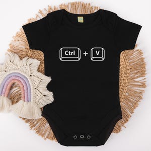 Daddy’s Little Copy, Funny Ctrl V Baby Bodysuit, Father’s Day Gift, Cute Baby Bodysuit Gift from Dad, Newborn Bodysuit, Baby Shower Presents