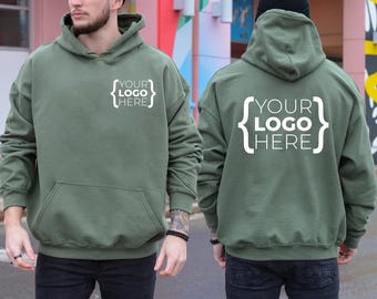 Custom Logo Hoodie, Personalised Business Logo Hoodies, Company Merch Jumpers, Custom Workwear Gift for Worker, Uniform Hoodie, Gift for Dad