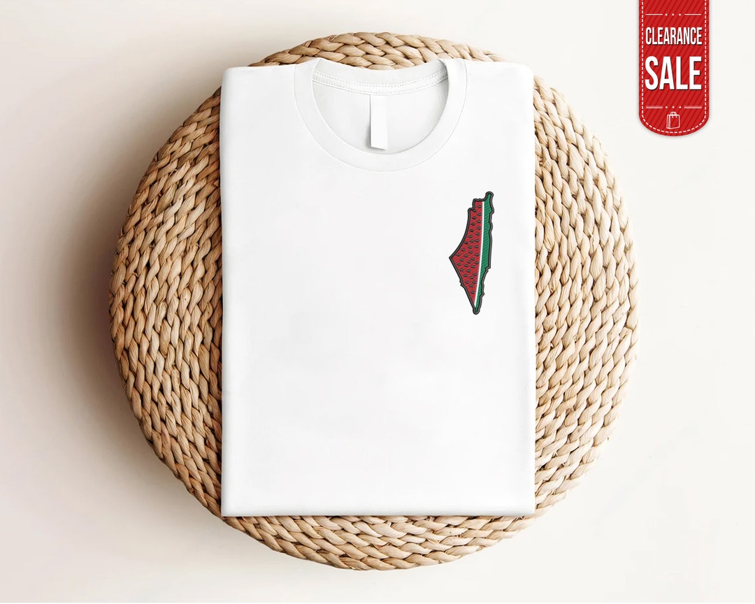 Traditional Palestinian Watermelon Palestine Map Digital Printed Clutch Zipper Handbag
