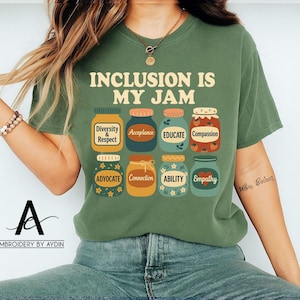 Inclusion & Neurodiversity Teacher Shirts, Inclusion Is My Jam Crewneck, Gift For Teachers, Special Autism Awareness Gifts for Teachers