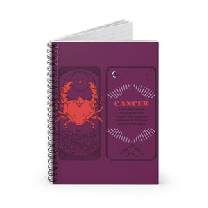 Cancer Sign - Spiral Notebook - Ruled Line