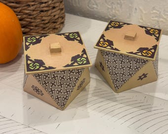 Traditional Korean Hanji Handmade Craft | Jewelry Box | Snack Box | Gifts | Desk Organization