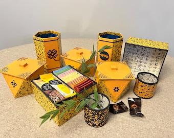 Traditional Korean Hanji Handmade Craft | Pencil Holder | Jewelry Box | Tea Box | Gifts