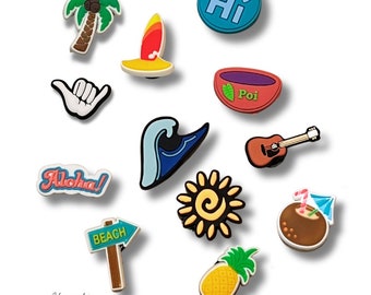 Hawaii Croc Charms Aloha Croc Charms Island Shoe Charms Poi