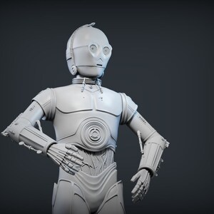 Star Wars C3PO 3D Printable STL File , Gaming, 3D Digital Printing STL ...