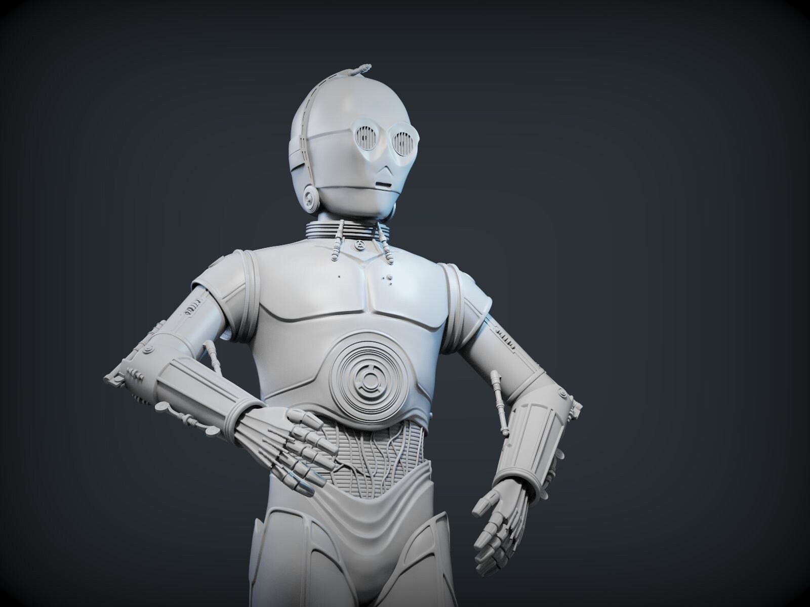 Star Wars C3PO 3D Printable STL File , Gaming, 3D Digital Printing STL ...