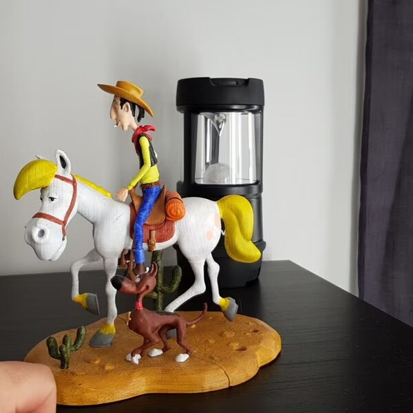 Lucky Luke  3D Printable STL File , Gaming, 3D Digital Printing STL File for 3D Printers, Movie Characters, Games, Figures