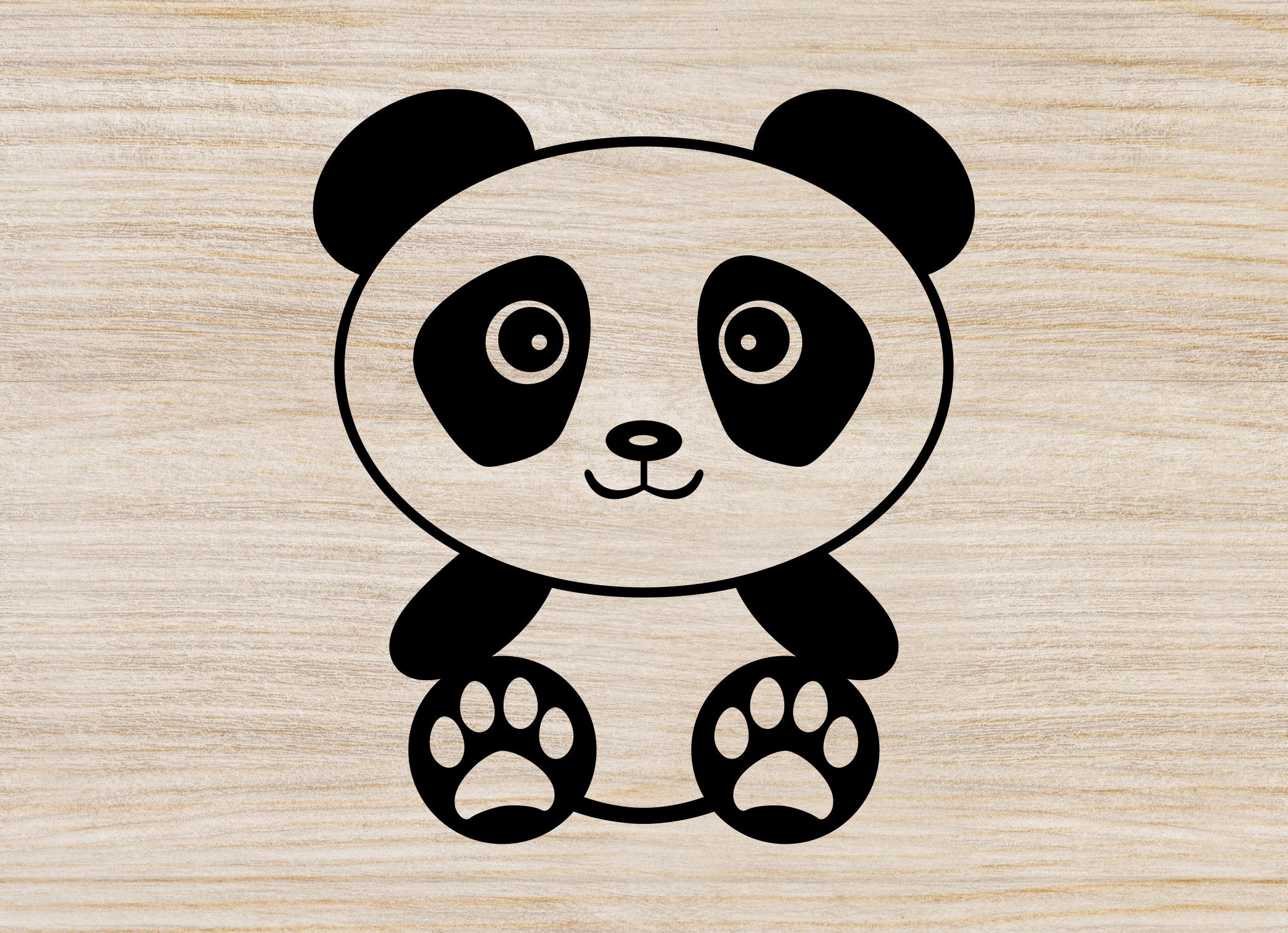 Panda Svg, Panda Png, Panda Cut File, Panda Silhouette (Instant ...
