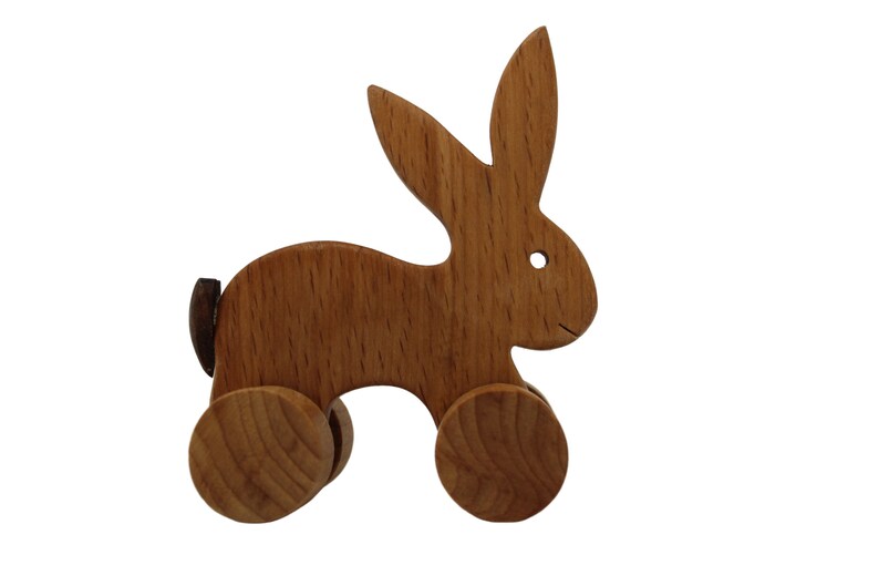 Bugs Bunny on Wheel Wooden Toy Bunny Rabbit Baby Toys Etsy
