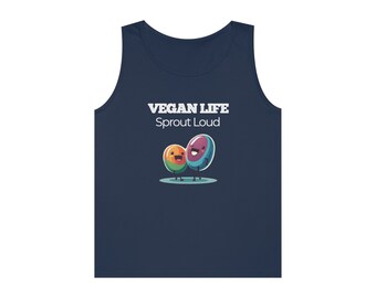 Vegan Life: Sprout Loud" Graphic Tank Top | Vegan Athlete | Vegan Tank Top | Vegan Life Tank, Vegan Lifestyle Tank | Vegan Gift | Vegan Mom