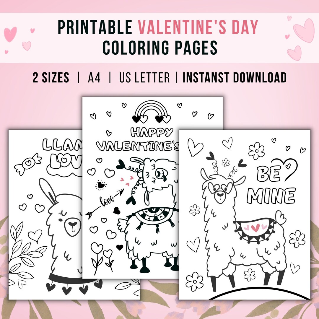 Valentines Day Coloring Pages Printable Kid or Adult Coloring Pages ...