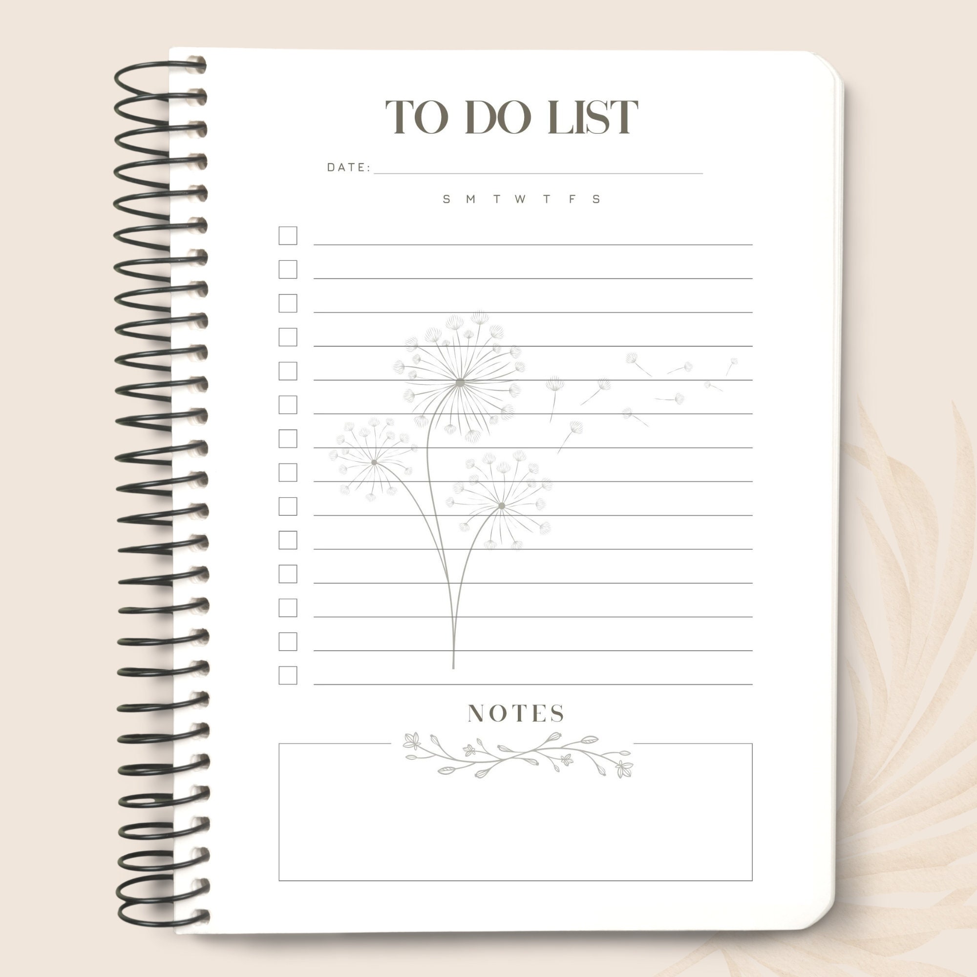 Simple to Do List Printable | Floral to Do Task Checklist | Minimalist ...