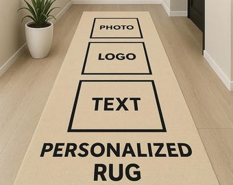 Custom Photo Area Rug: Personalized Home Decor, Non-Slip Cotton Base