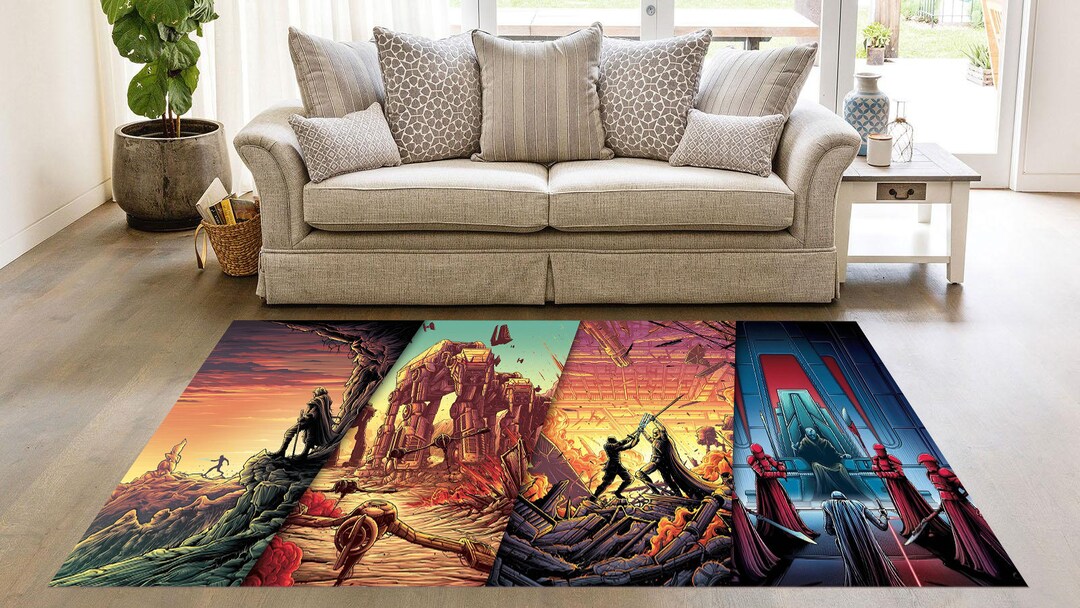 Star Wars Patterned Rug, Modern Home Decor Rug - Etsy