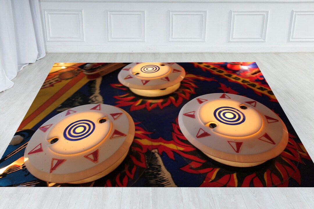 Pinball Machine Rug: 1973 Points Design, Living Room Decor - Etsy