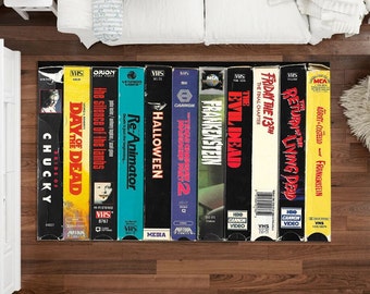 Vhs Case Rug-Vhs Tapes, Vhs Box-Vhs Nostalgic-Retro Art-Classic-Aesthetic Rug, Soft Rug, Living Room Rug, Area Rug, Home Decor, Tape Rug