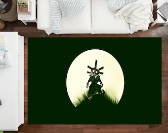 Zelda Majora's Mask Rug: Gaming Room Decor