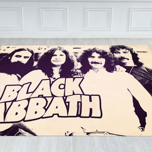 Black Sabbath Rug, Music Room Rug, Music Band Rug, Metal Rug, Heavy Metal Rug, Gothic Rug, Old Culture Rug, Living Room Rug, Popular Rug