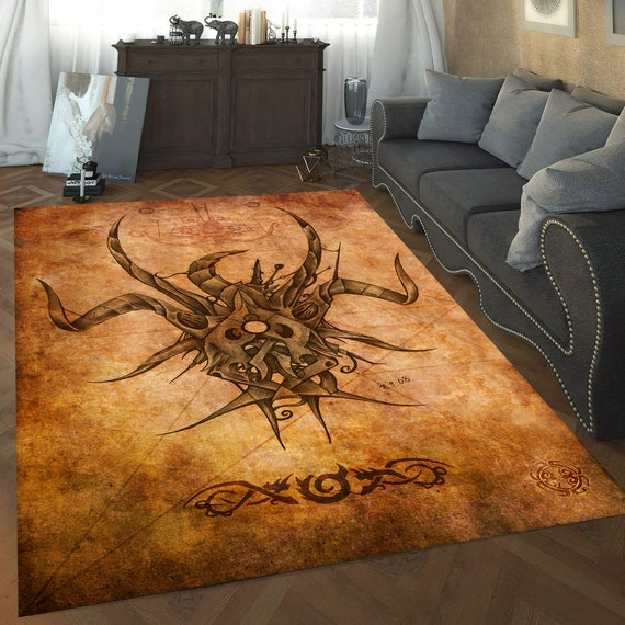 Pentagram Rug,satanic Dark Skull Rug,devil Board Rug, Goatboi Rug, Satanic  Decor, Pentagram Carpet, Custom Rug, Balcony Rug, Satan Decor 