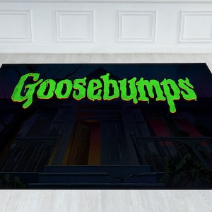 Goosebumps Rug, Goosebumps Movie Rug, Horror Comedy Rug, Thriller Themed Rug, Goosebumps Printed Rug, Living Room Rug, Monster Rug,Slime Rug