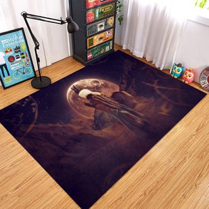 Straw Rug, Old Age Rug, Moon Rug, Non-Slip Rug, Modern Rug, Area Rug, Popular Rug, Rug For Living Room, Mystic Rug, Patterned Rug